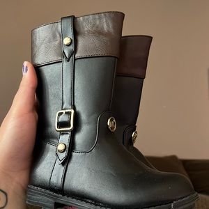 Size 8, MK. Black & brown toddler boots